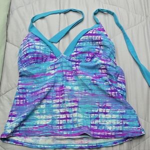 Vibrant Multicolor Tankini Bathing Suit Top